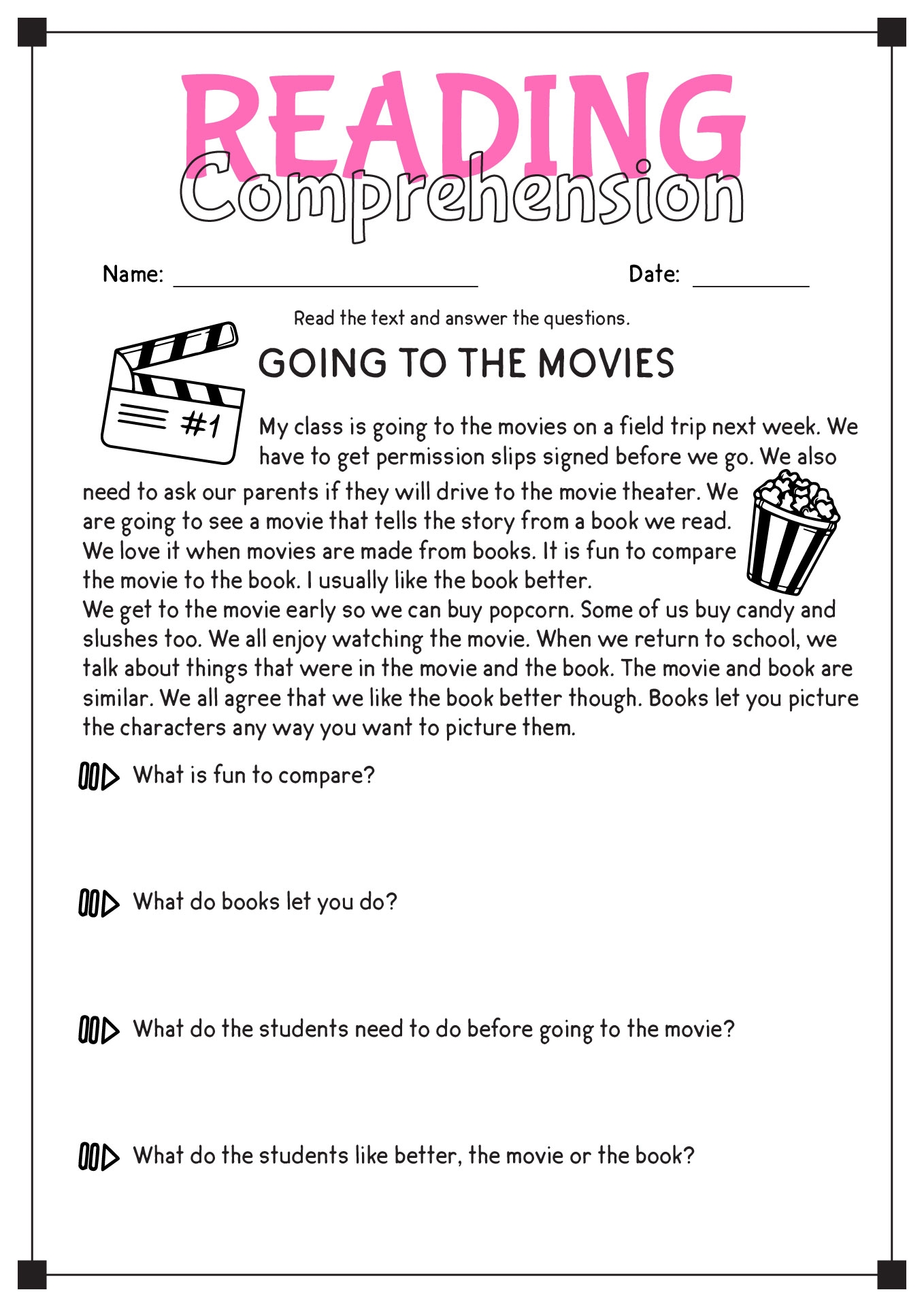 Cross Curricular Reading Comprehension Worksheets Pdf