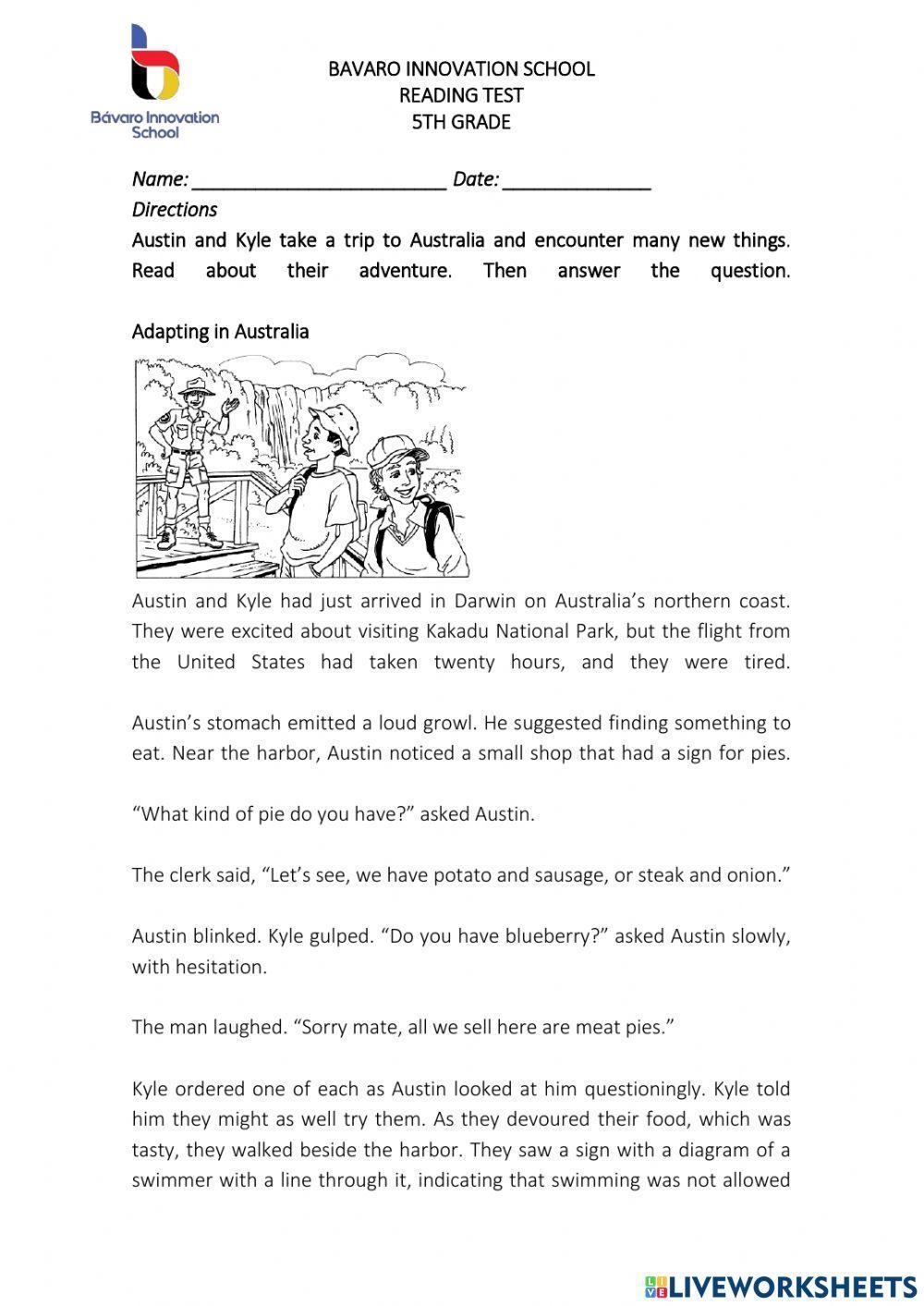 Daily Reading Comprehension Grade 7 Weeks 16 20 Worksheets Library