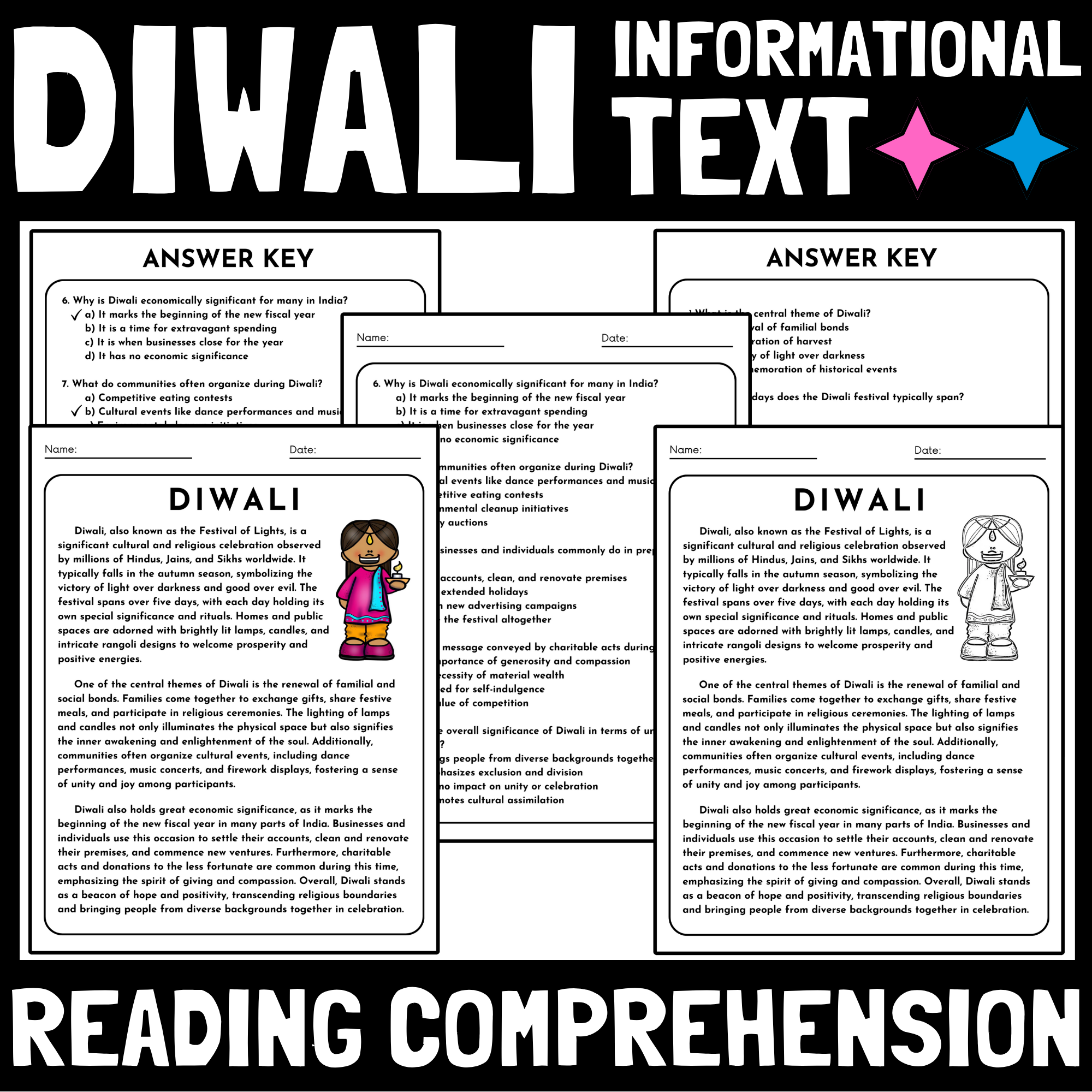 India Reading Comprehension Worksheet