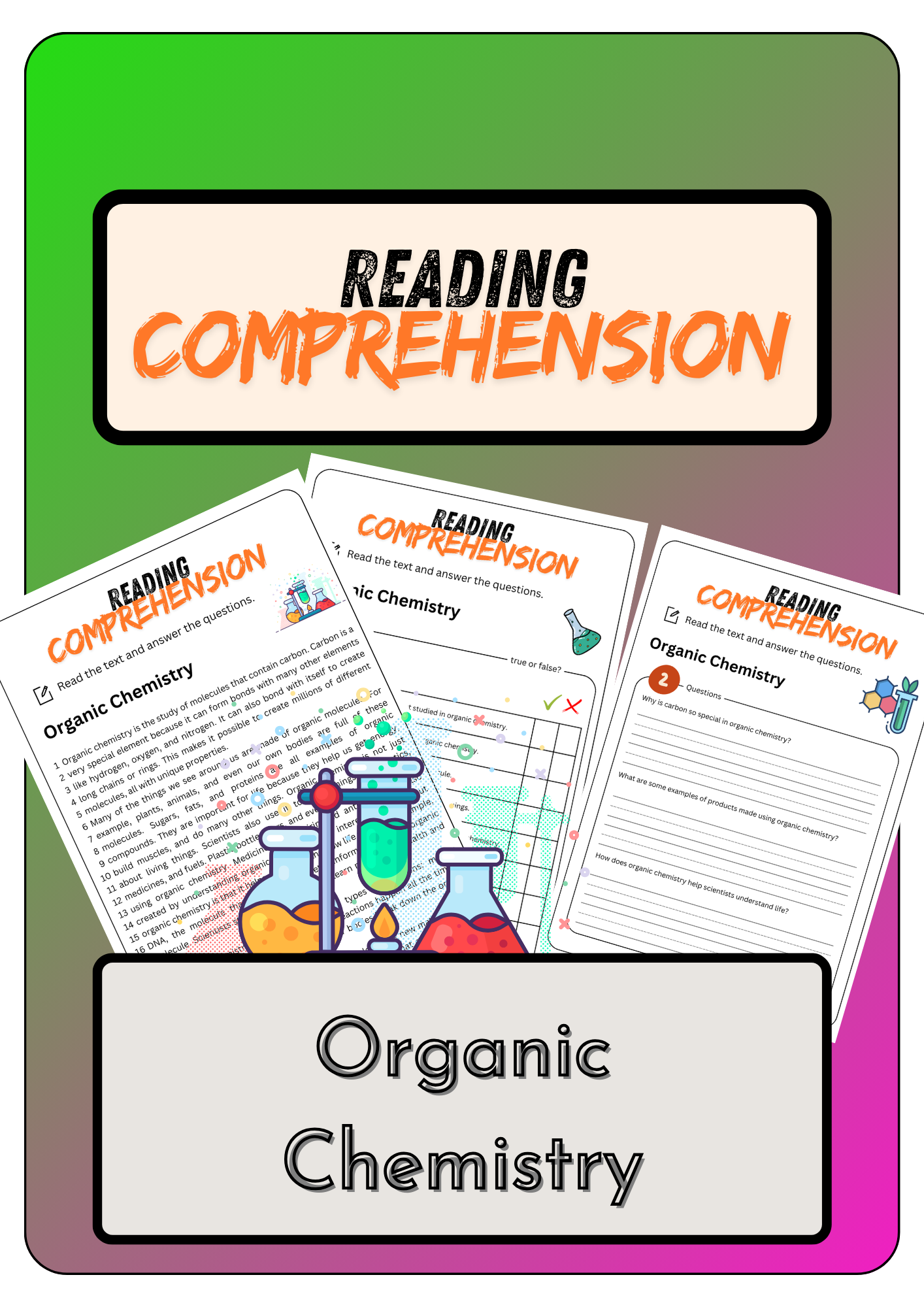 Chemistry Reading Comprehension Worksheets
