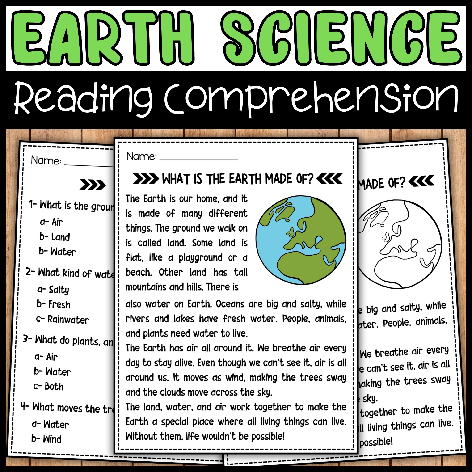 Earth Science Week Reading Comprehension Passage U0026 Questions STEM Day Made By Teachers