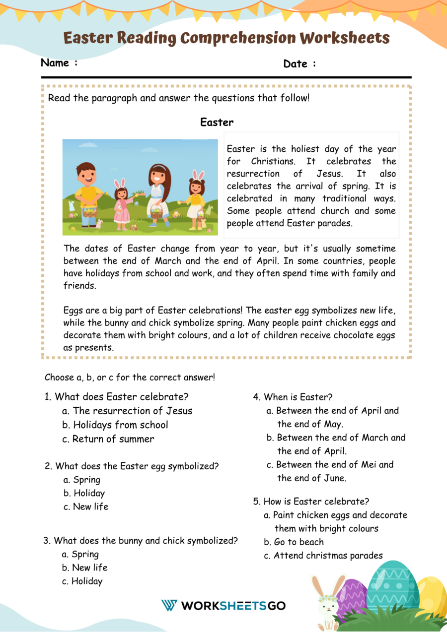 Reading Comprehension Worksheets And Answers