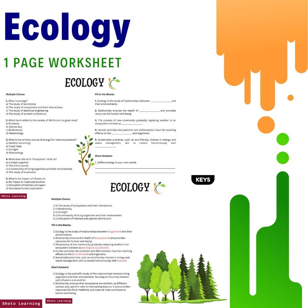 Ecology Discovery Interactive Reading Worksheet U0026 Qu0026A
