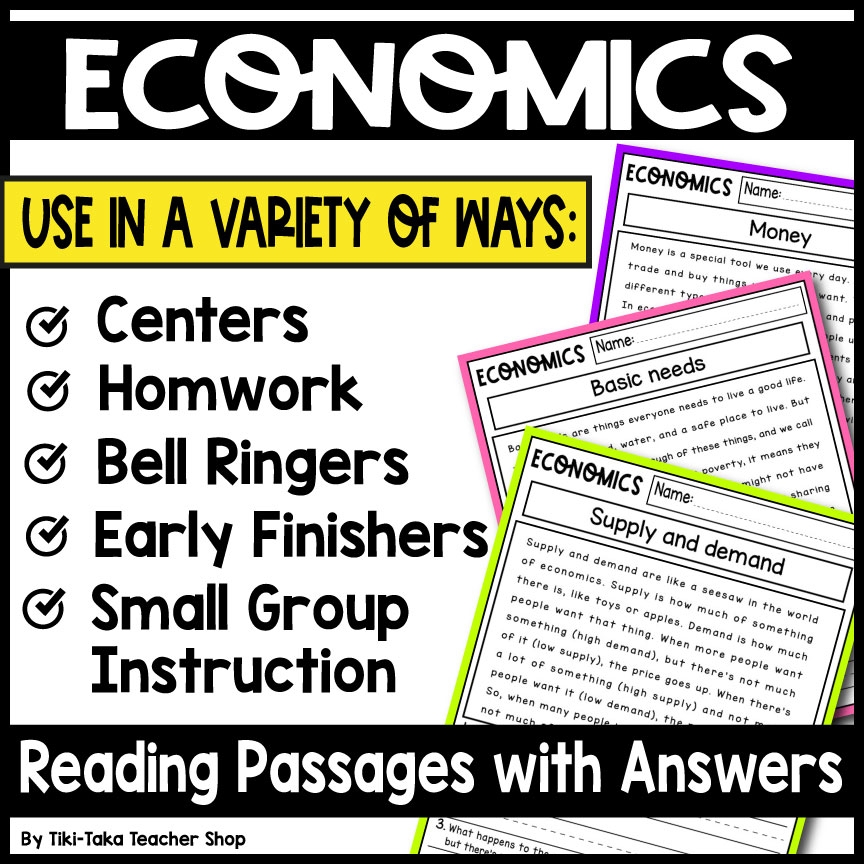 Economics Social Studies Reading Comprehension Passages Answers 