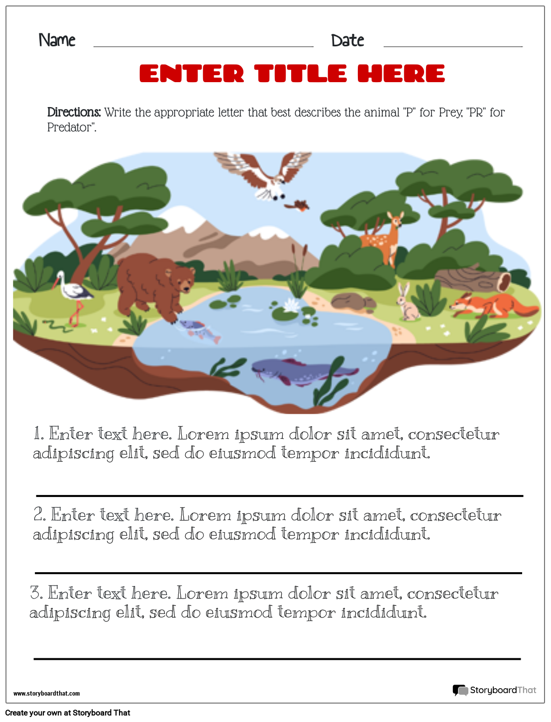 Reading Comprehension Worksheets Ecosystems