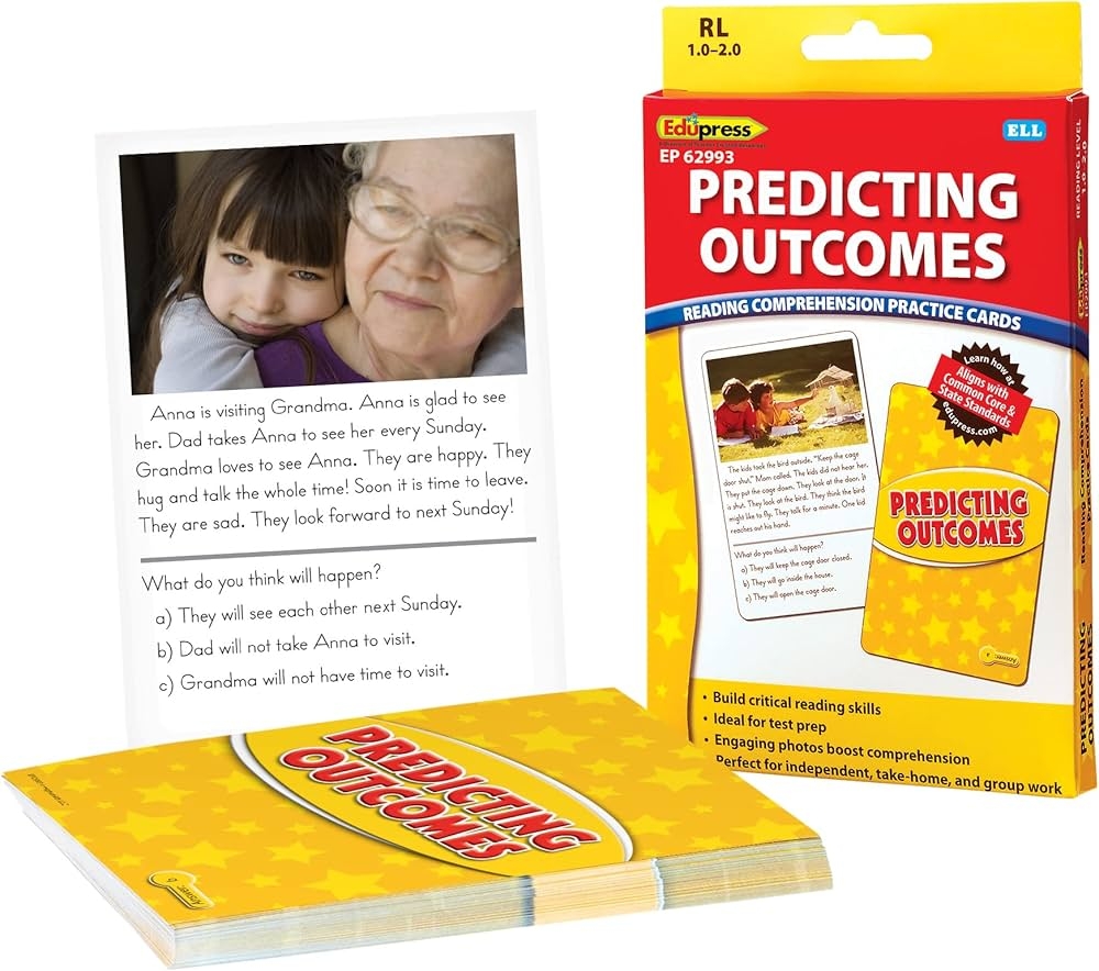Edupress Reading Comprehension Practice Cards Predicting Outcomes Yellow Level EP62993 Buy Online At Best Price In UAE Amazon ae