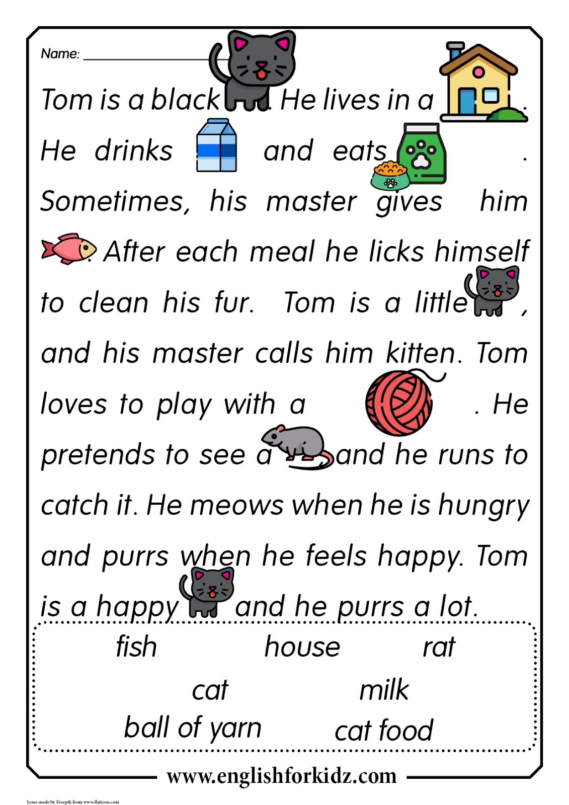 Ell Reading Comprehension Worksheets