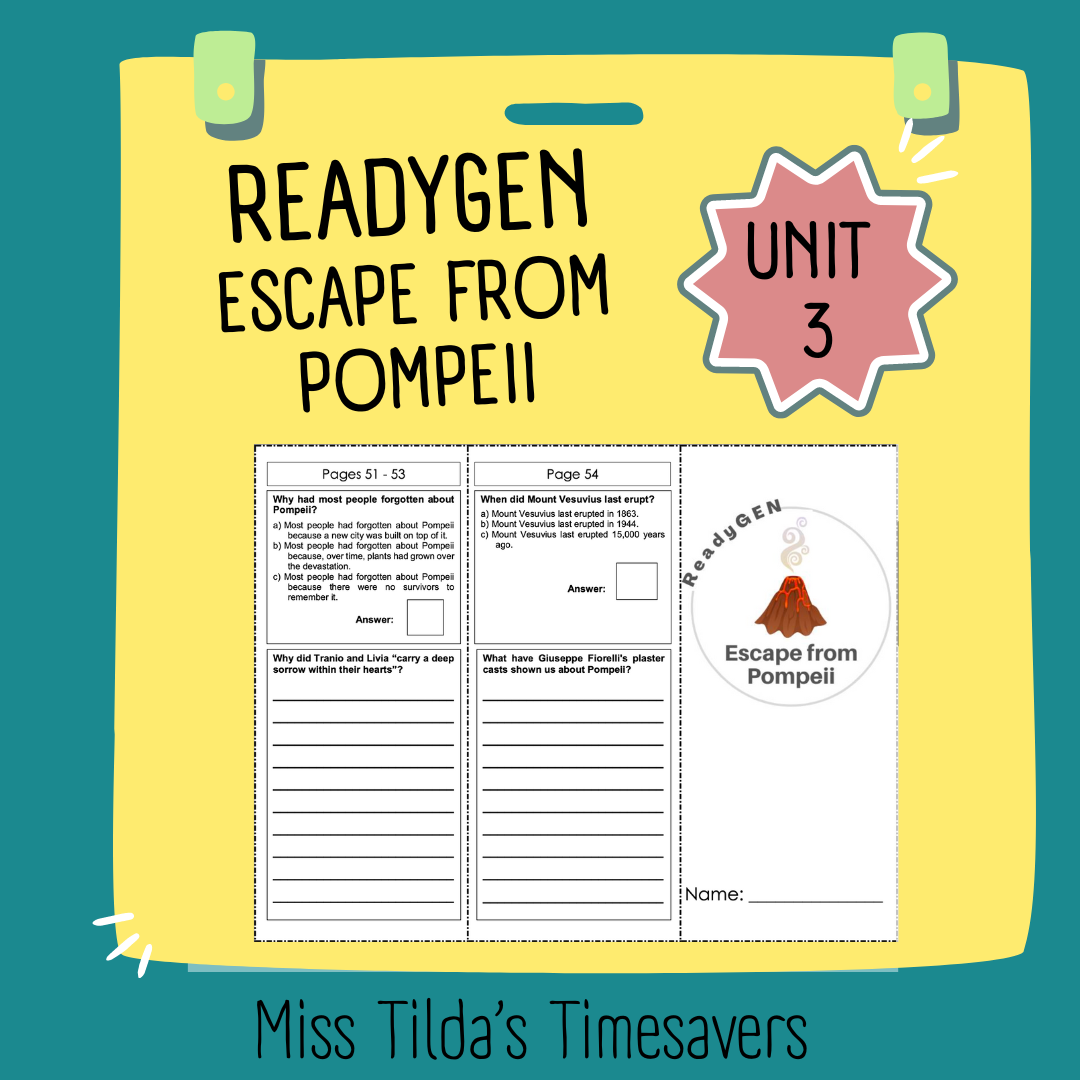 Escape From Pompeii ReadyGEN Grade 4