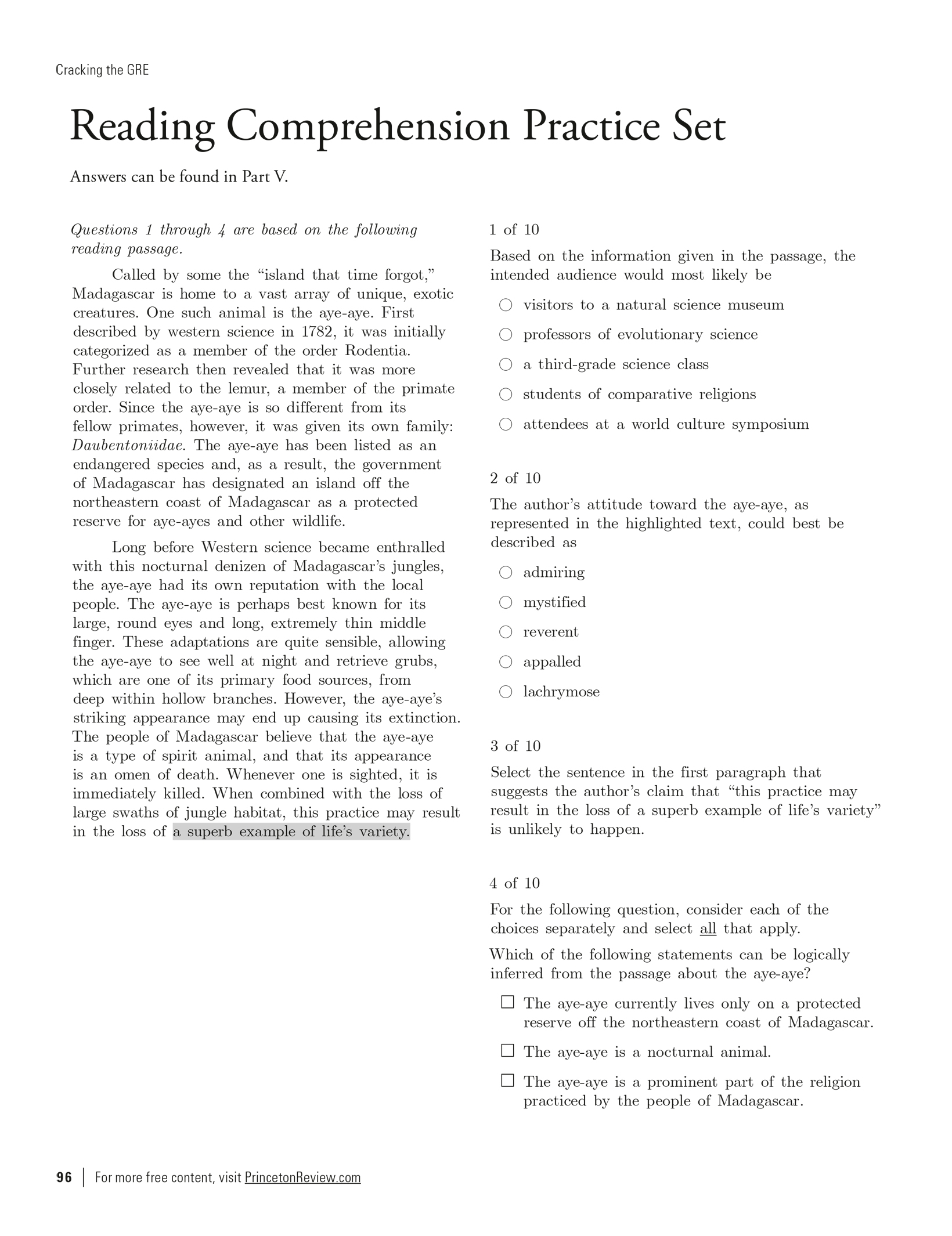 Extended Ebook Content For Cracking The GRE With 4 Practice Tests 