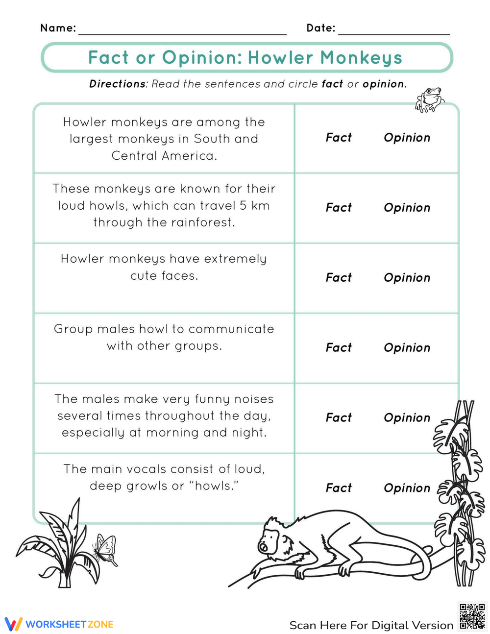 Facts And Opinions Reading Comprehension Worksheet