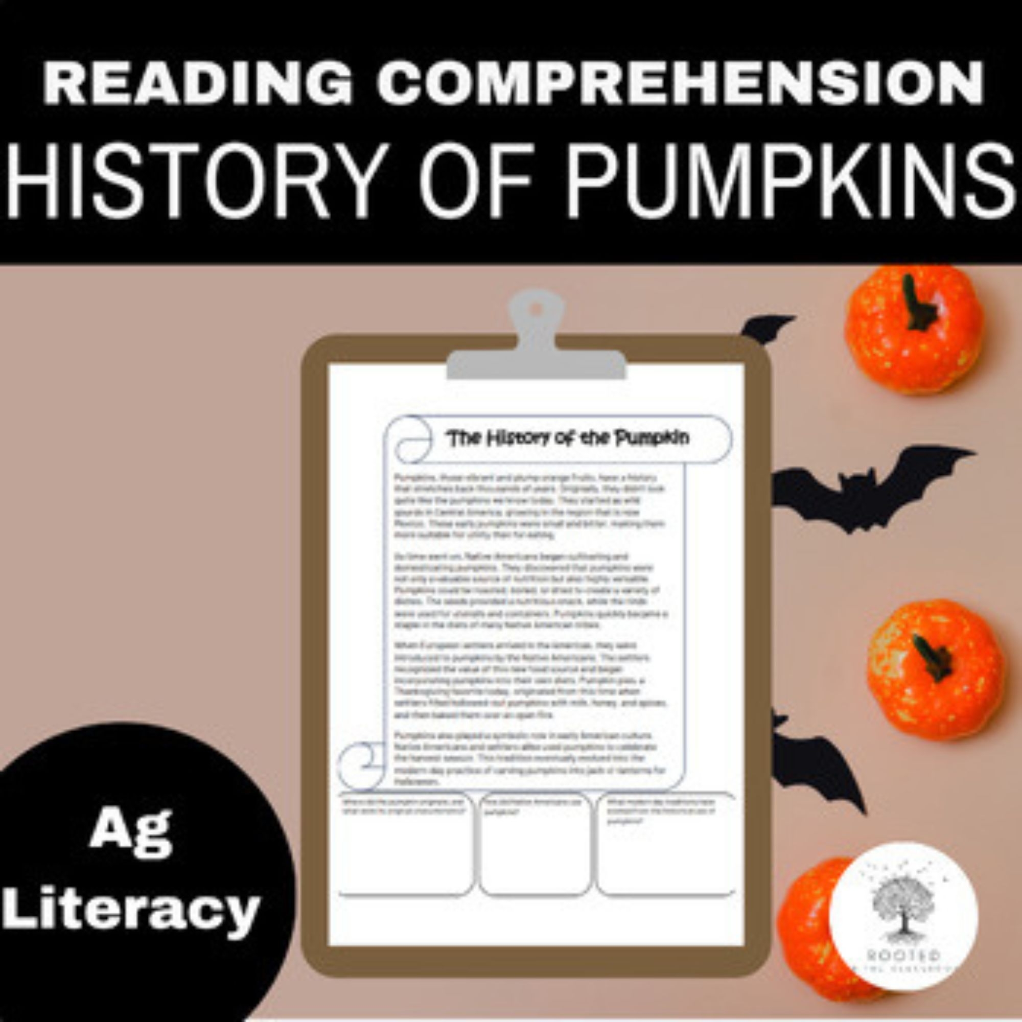 Pumpkin Reading Comprehension Worksheets