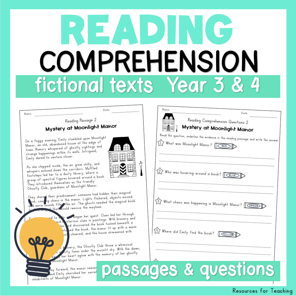 Fiction Reading Comprehension Year 3 And 4 Resources For Teaching Australia