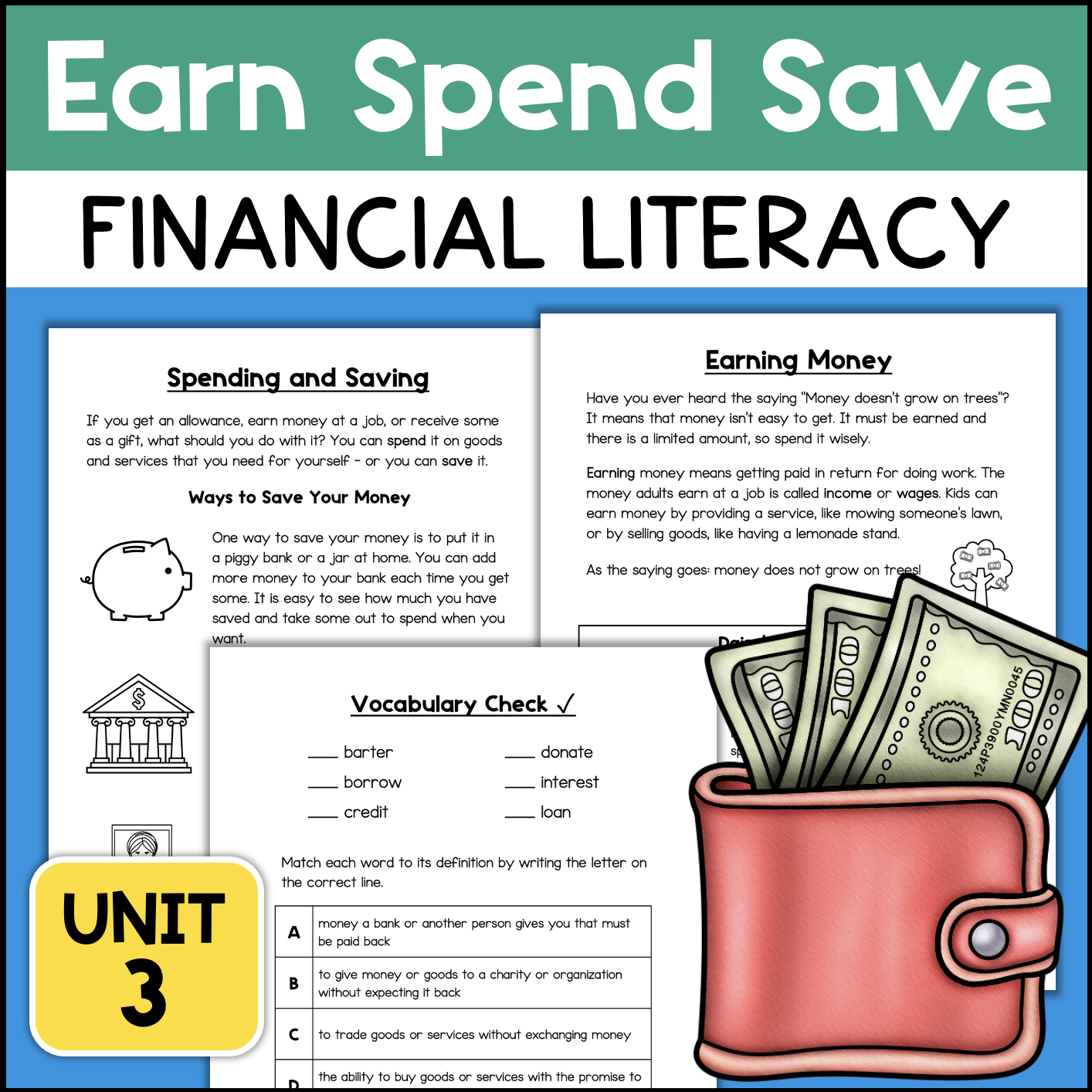Money Reading Comprehension Worksheets