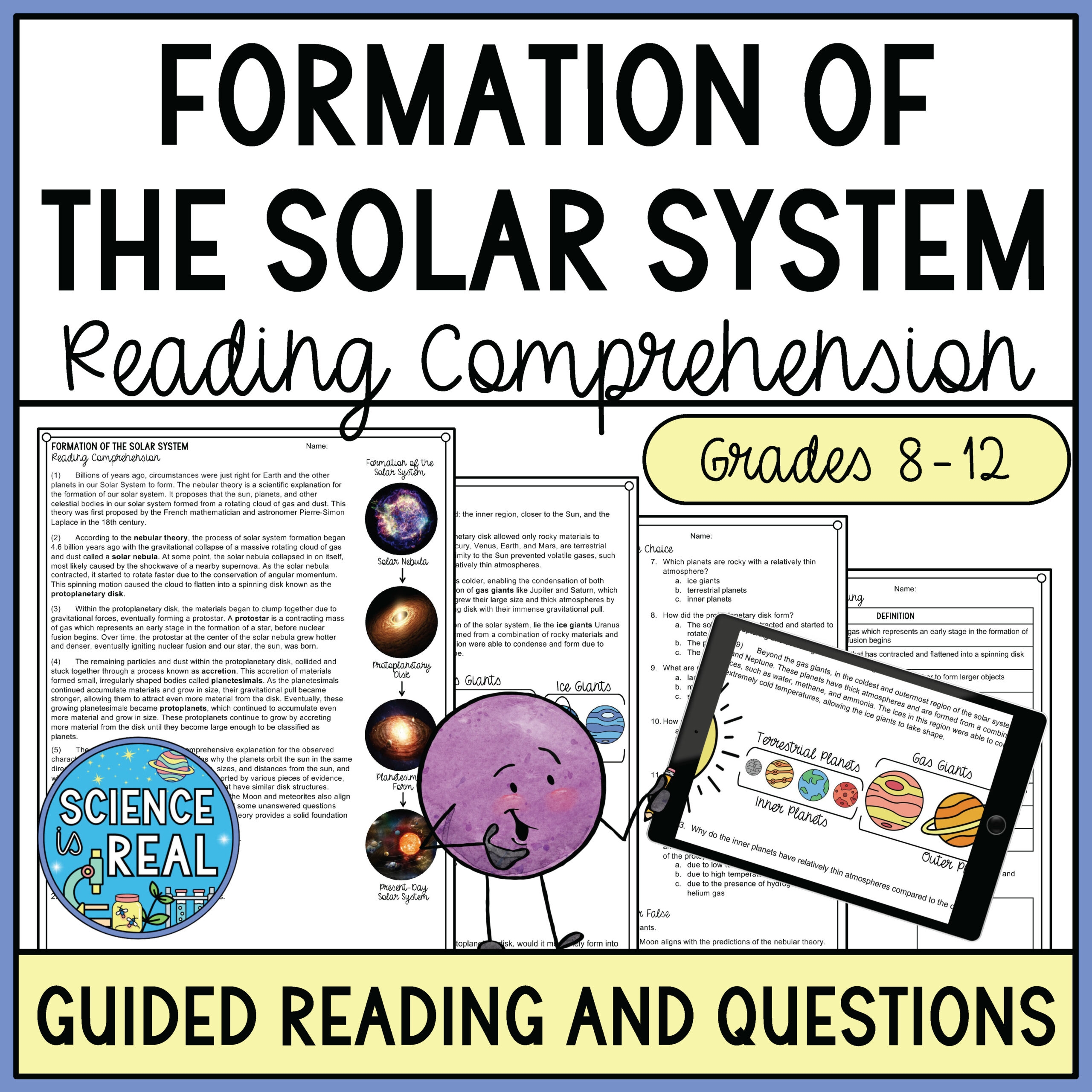 Solar System Reading Comprehension Worksheets Pdf