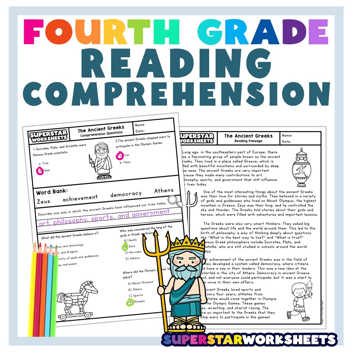 Printable Reading Comprehension 5th Grade Worksheets