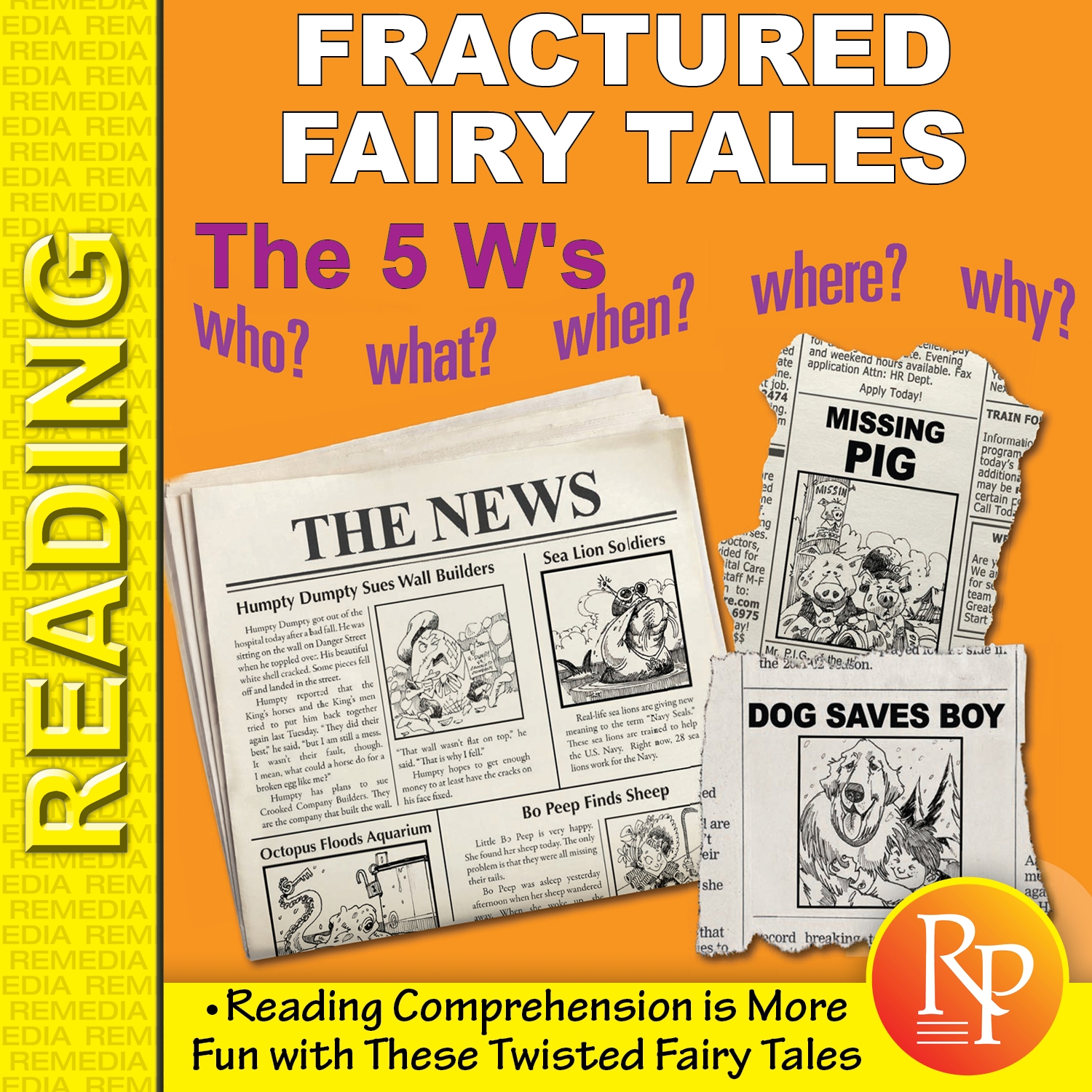 5 W's Reading Comprehension Worksheet