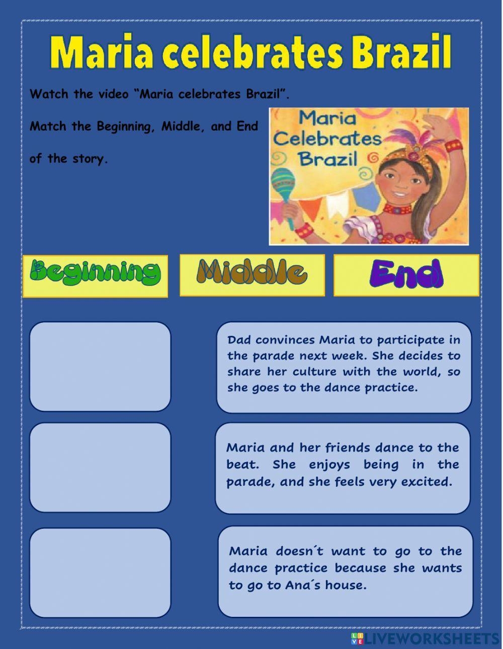 Reading Comprehension Beginning Middle End Worksheet