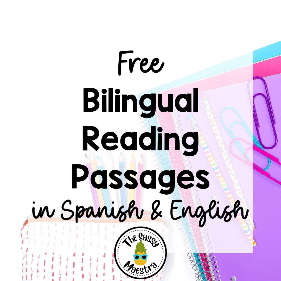 Free Bilingual Reading Passages In Spanish U0026 English The Sassy 