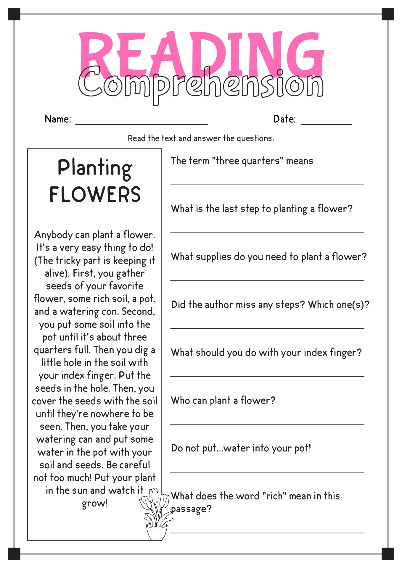 Free Free Reading Comprehension Exercises Download Free Free Reading Comprehension Exercises Png Images Free Worksheets On Clipart Library