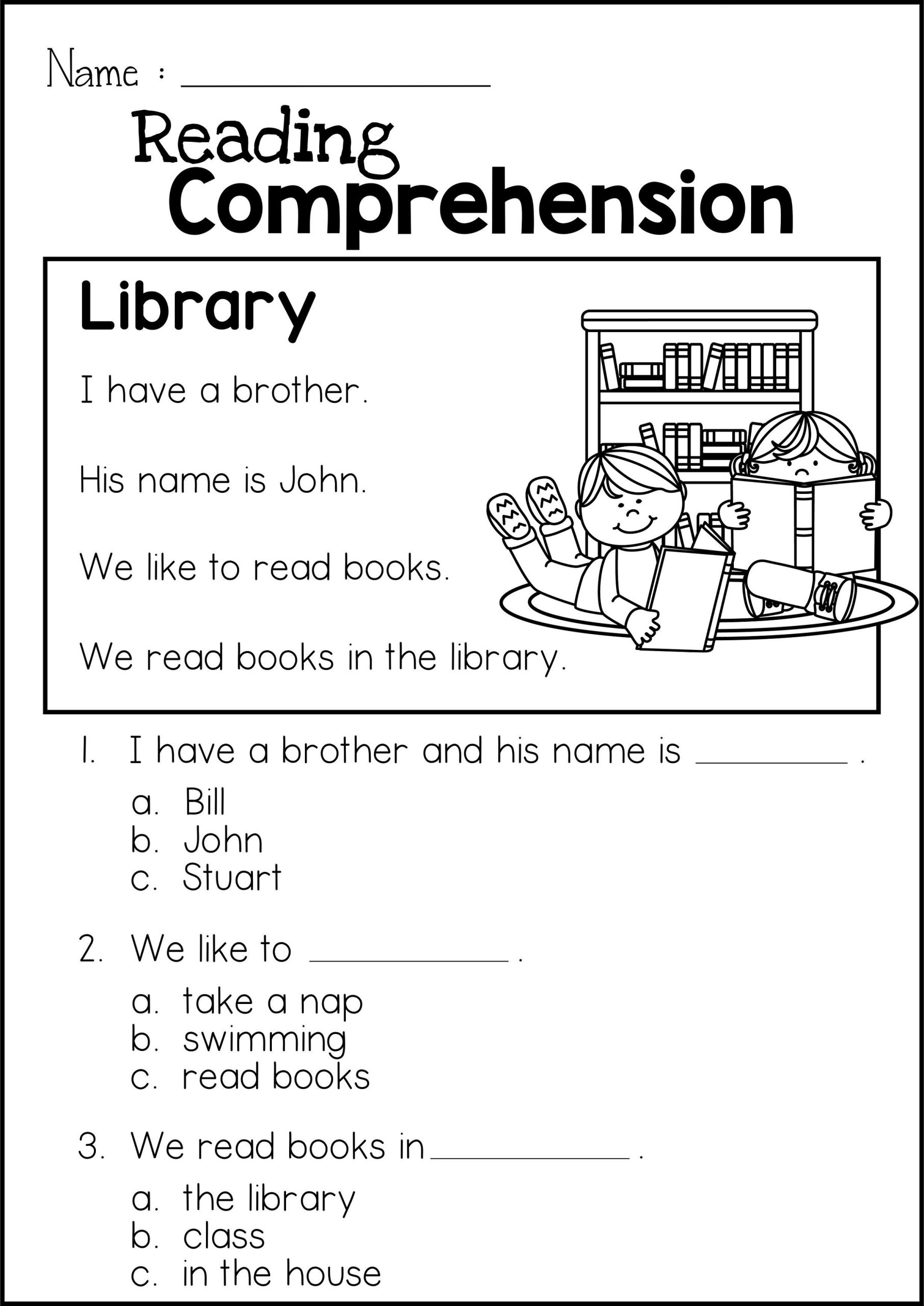 Free Reading Comprehension Worksheets 123 Worksheets Free Reading Comprehension Worksheets 123 Worksheets
