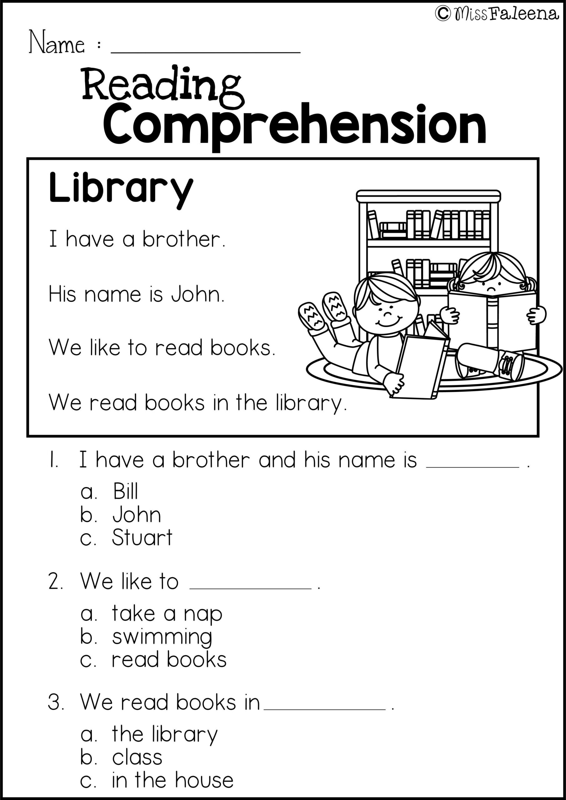 FREE Reading Comprehension Worksheets Free Homeschool Deals Worksheets Library