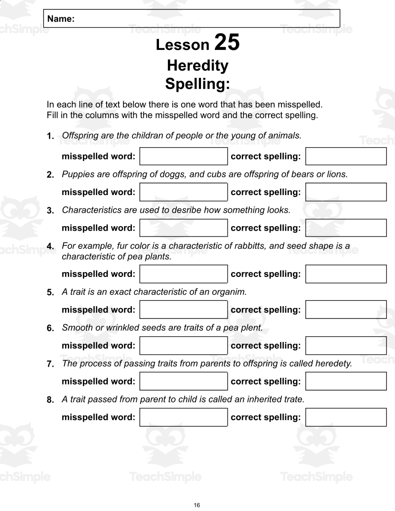 Free Reading Passage Heredity PDF