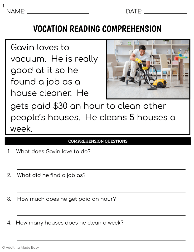 FREE Simplified Reading Comprehension Worksheets Worksheets Library