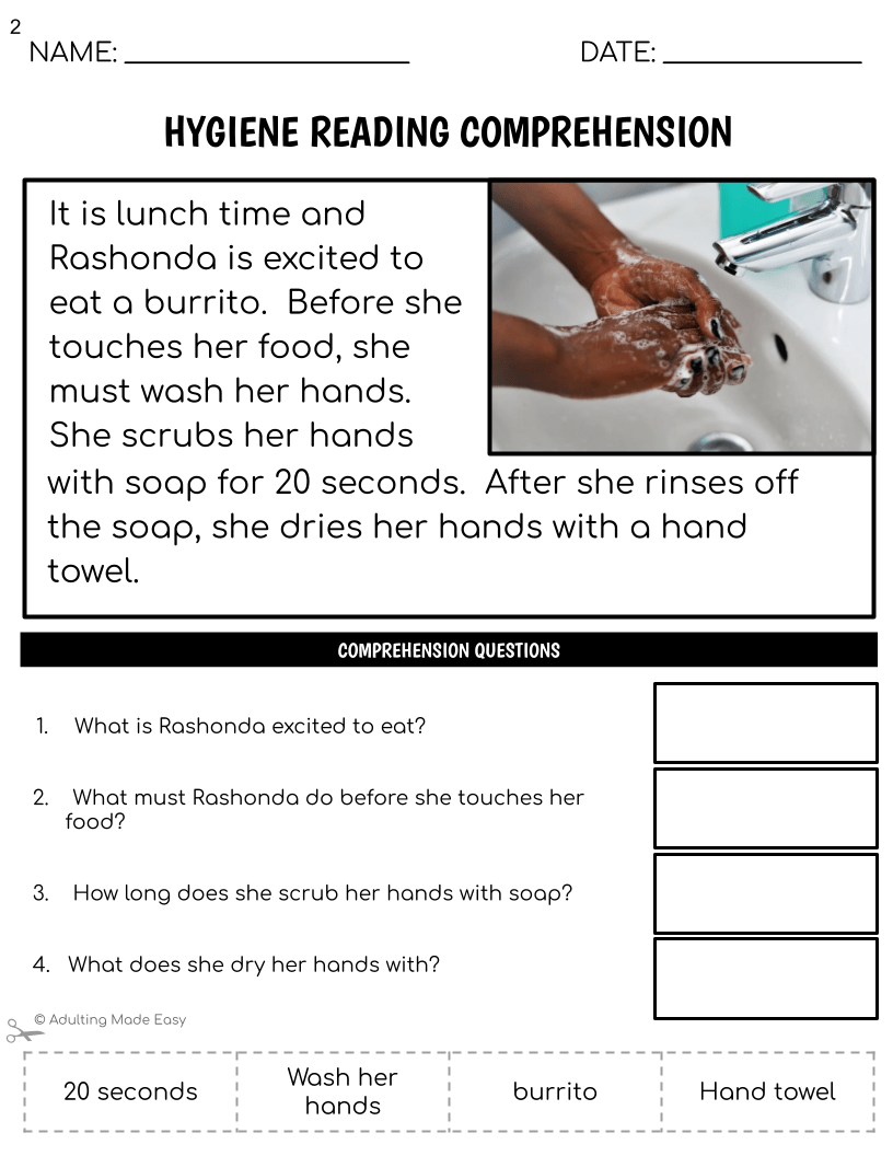 FREE Simplified Reading Comprehension Worksheets Worksheets Library