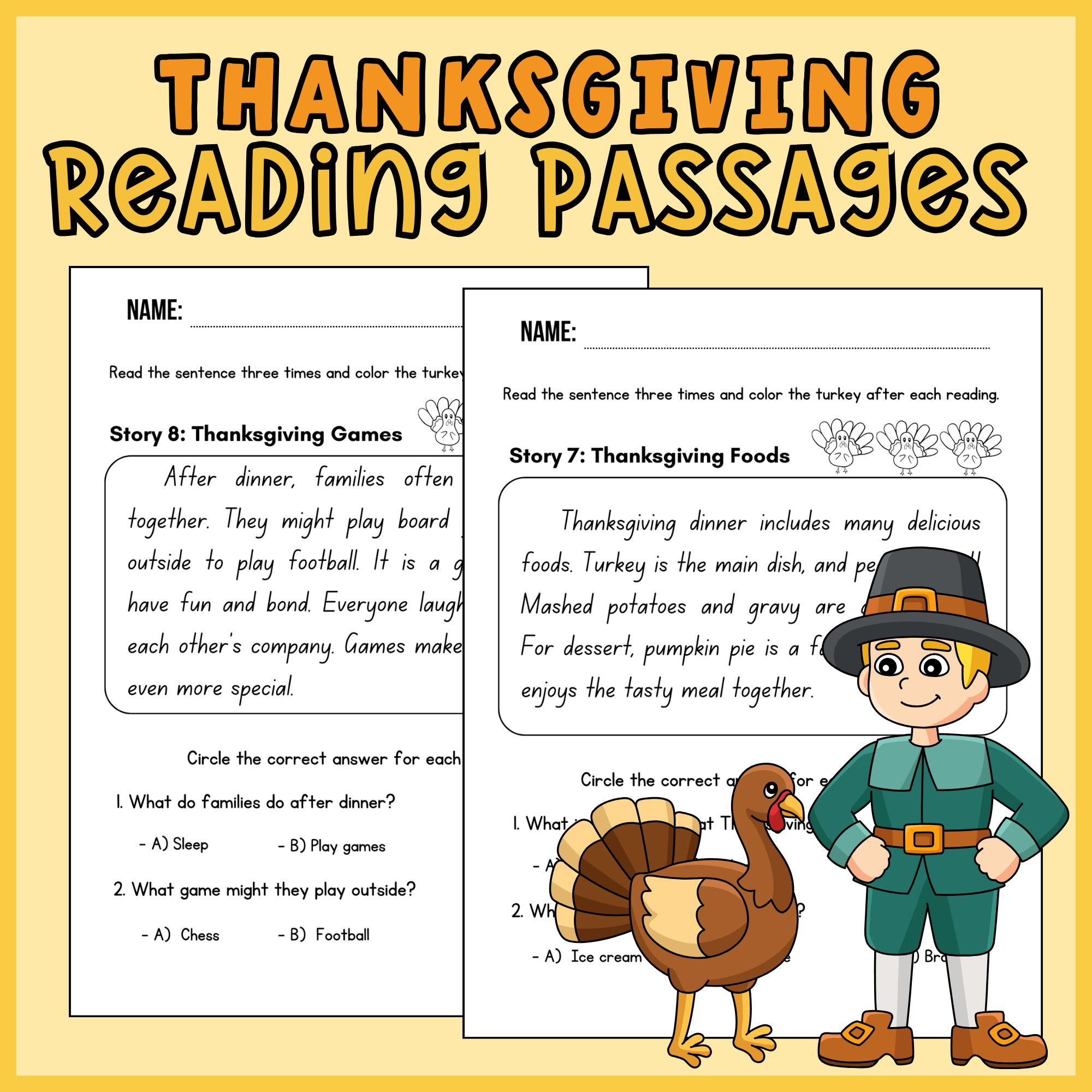 Reading Comprehension Worksheets Easy