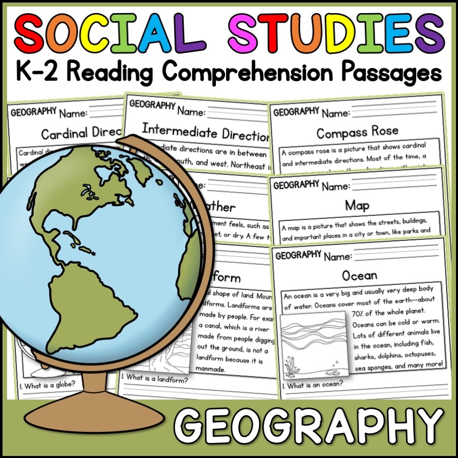 Geography Social Studies Reading Comprehension Passages K 2 Made By Teachers
