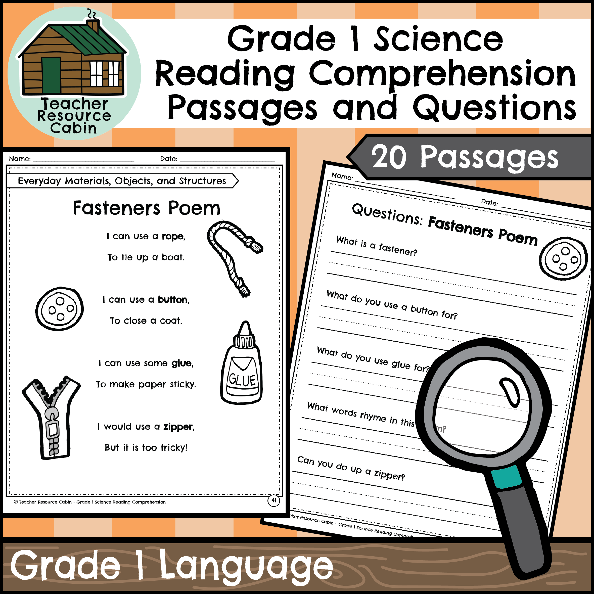 Primary Science Reading Comprehension Worksheet 1