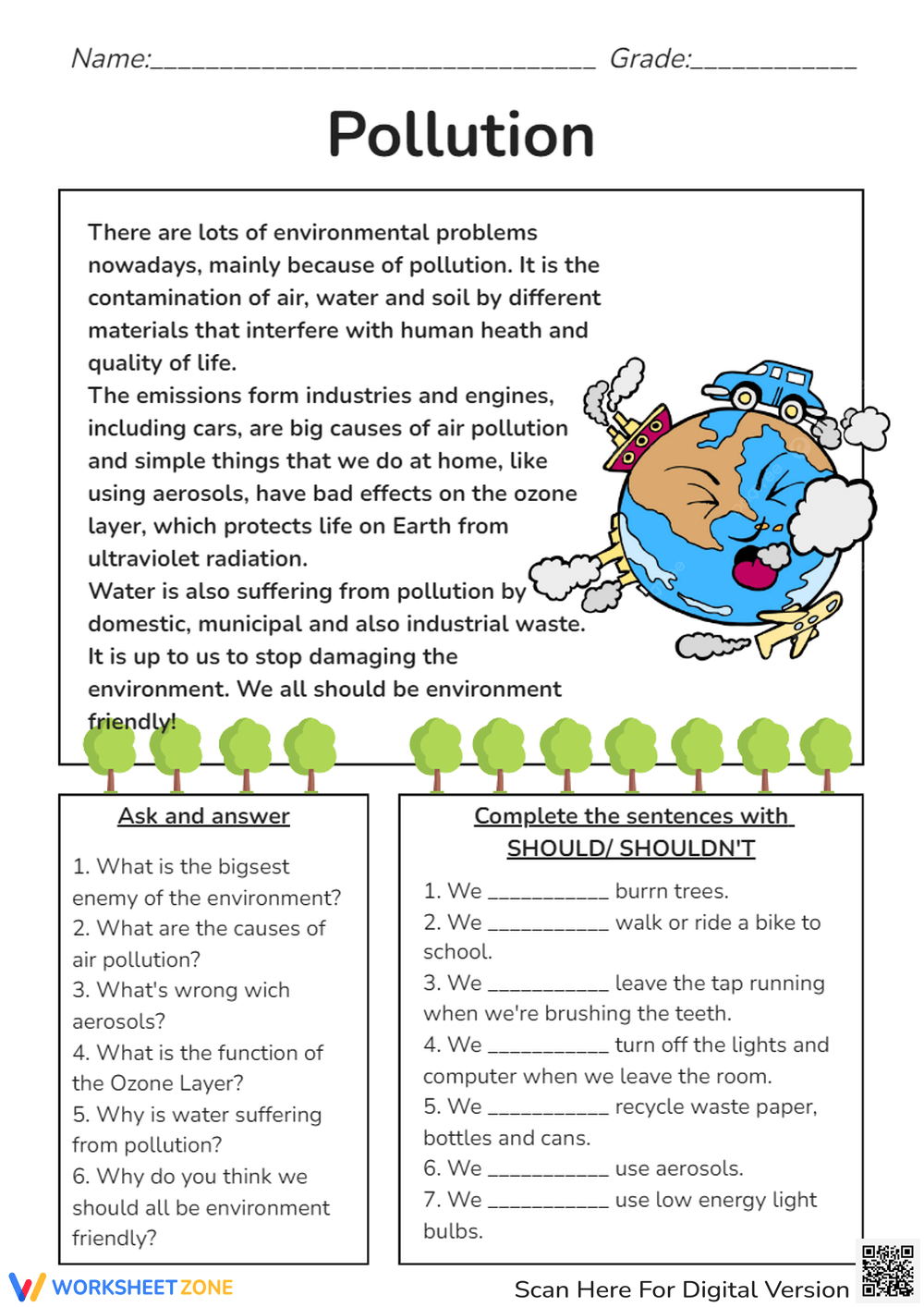 Grade 4 Earth Day Worksheets 2025