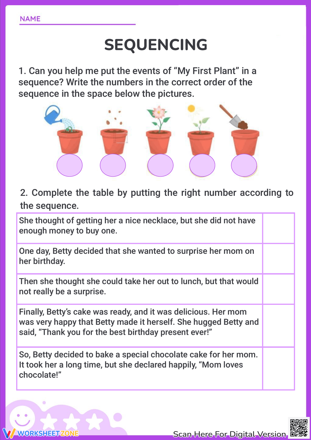 Grade 4 Sequencing Events Worksheets 2025