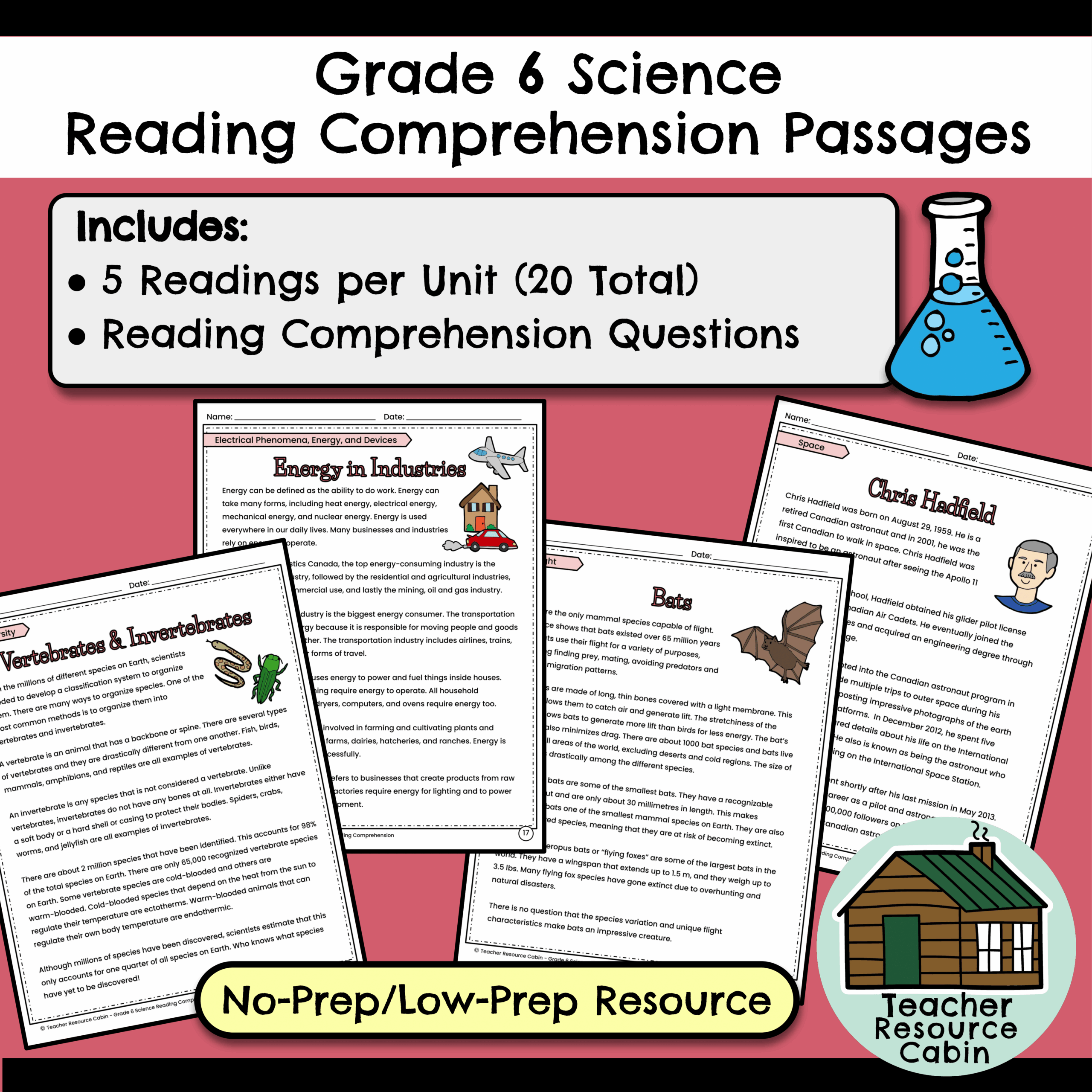 Grade 6 Science Reading Comprehension Passages And Questions Teacher Resource Cabin