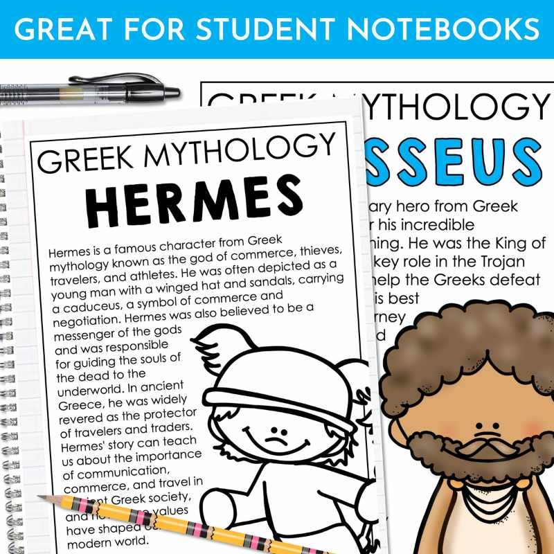 Greek Mythology Unit Bundle With Reading Comprehension Passages And Activities Tied 2 Teaching
