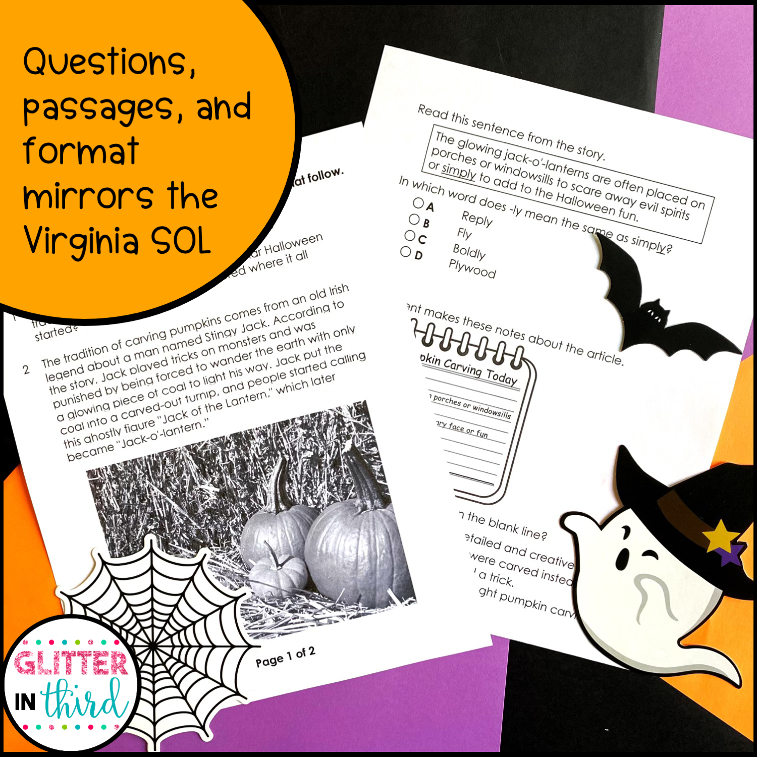 Halloween Reading Comprehension Worksheets Fifth Grade