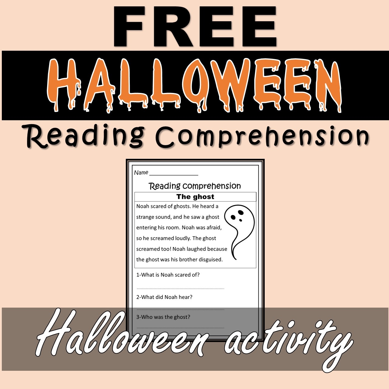 Reading Comprehension Halloween Worksheet