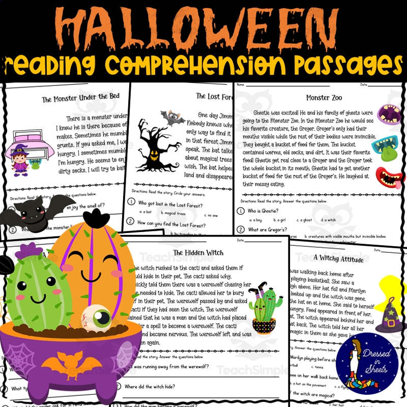 Worksheets Halloween Reading Comprehension Pdf