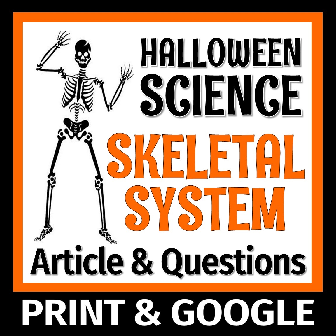 Halloween Science Reading Passage Skeletal System And Bones 
