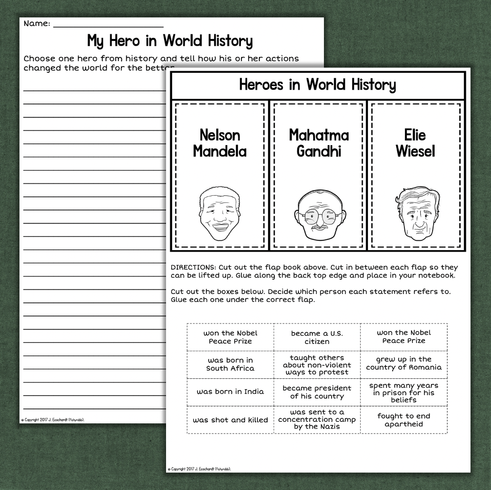 Heroes In History Reading Comprehension BUNDLE