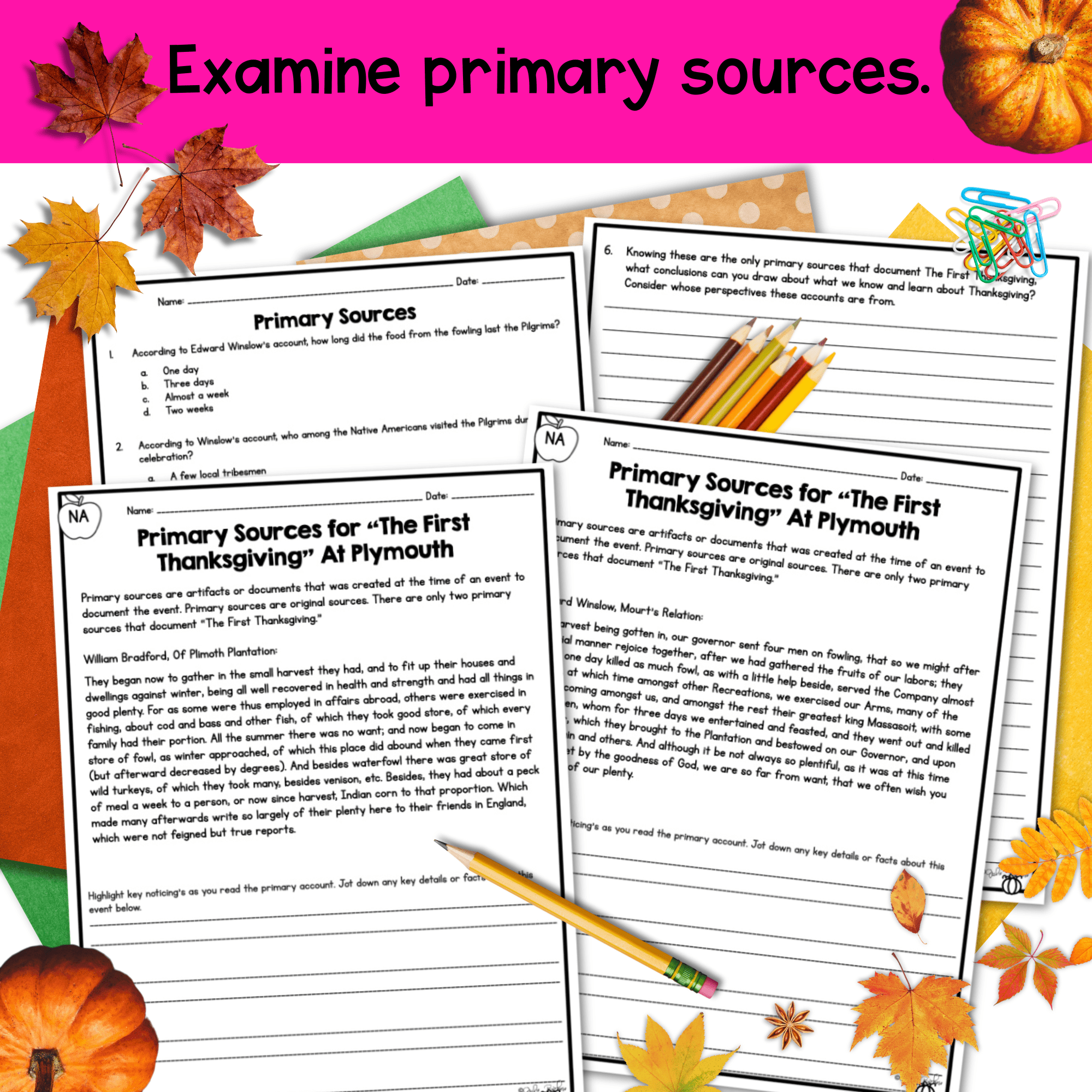 Thanksgiving Reading Comprehension Worksheets Middle School