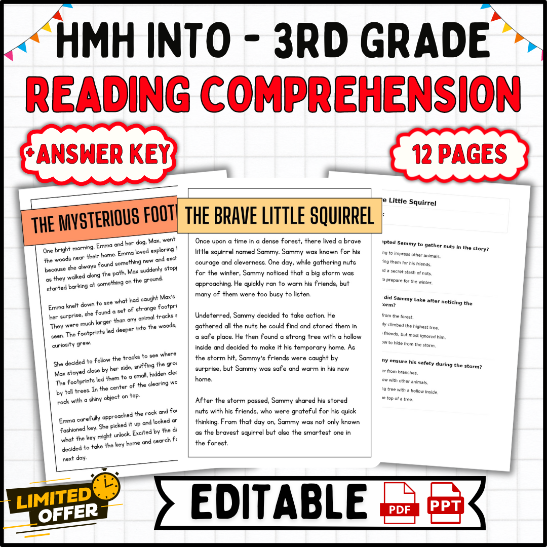 HMH Into Reading 3rd Grade Passages Reading Comprehension 