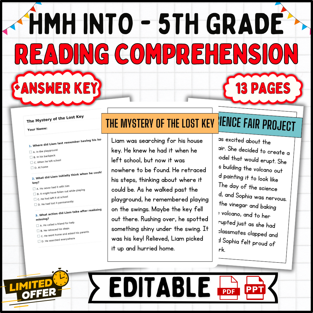 5th Reading Comprehension Worksheets