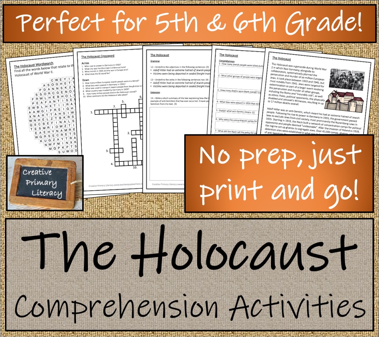 Holocaust Reading Comprehension Worksheets