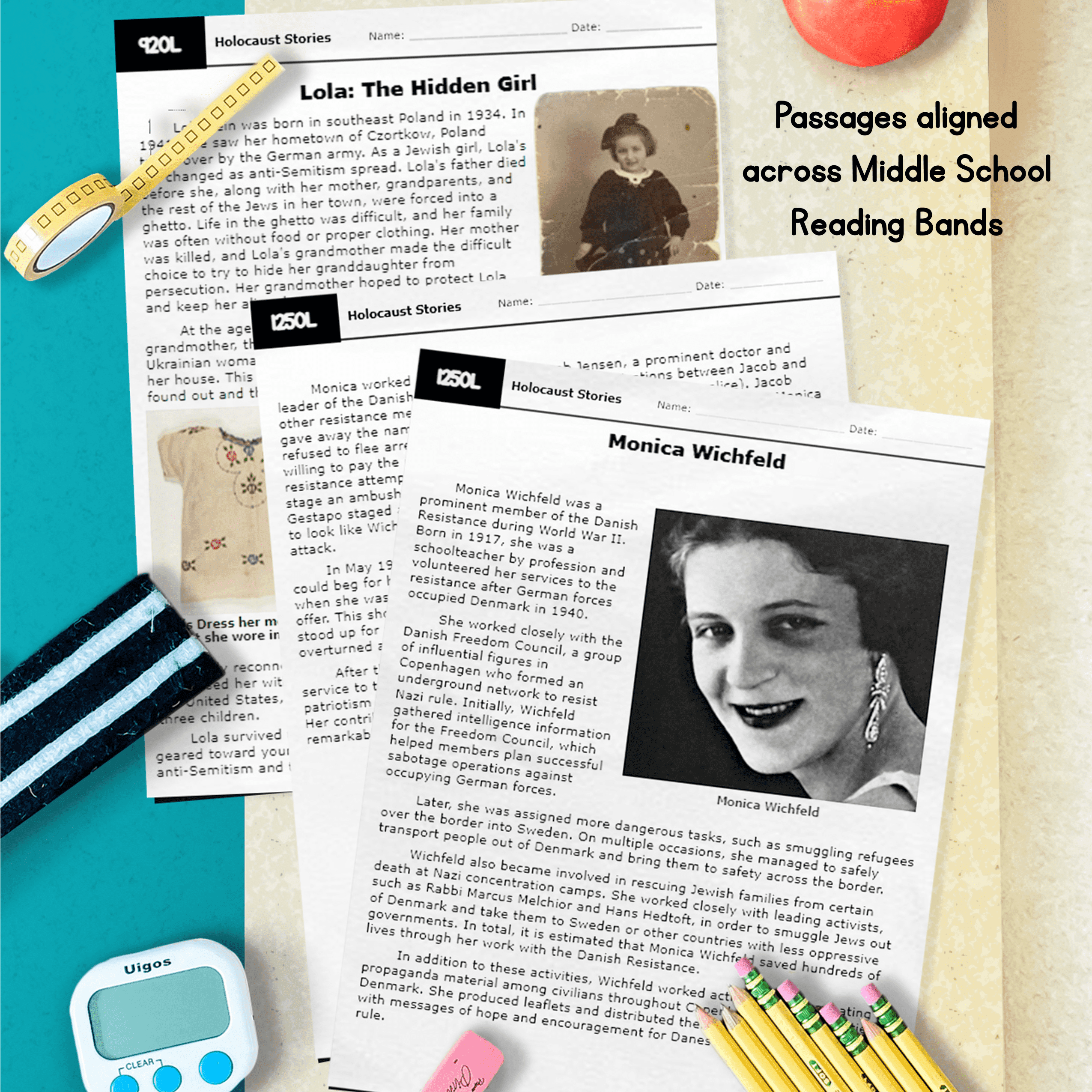 Holocaust Stories Reading Passages 6th 8th Grade MagiCore