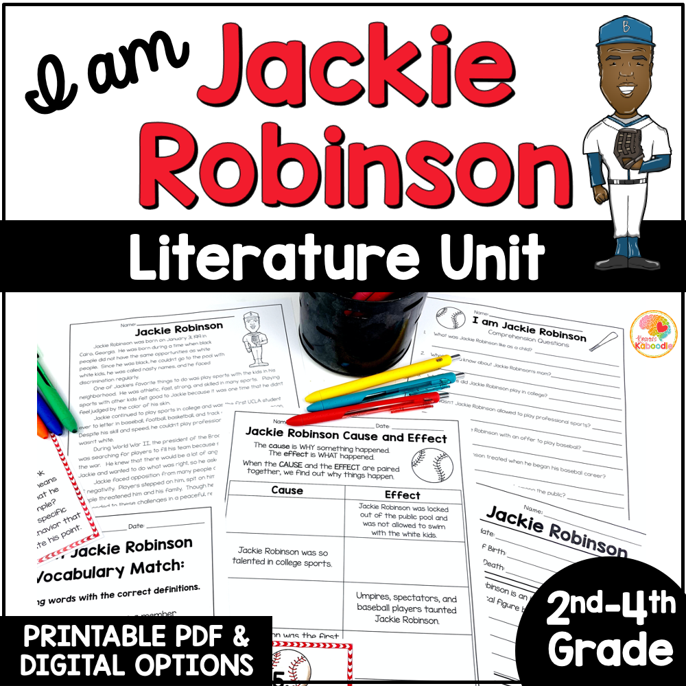 Jackie Robinson Reading Comprehension Worksheets 2nd