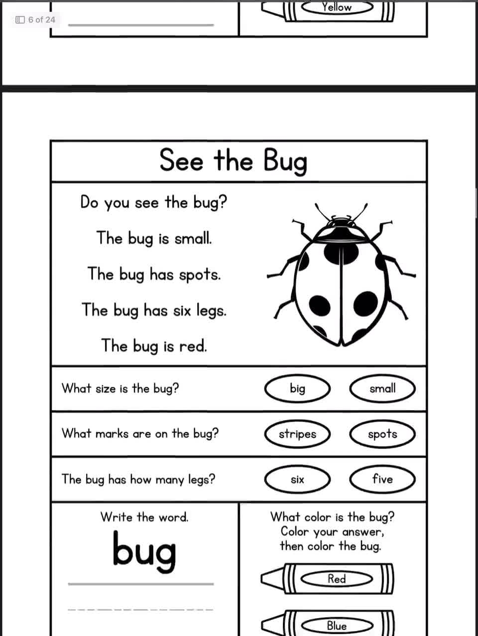 Kindergarten Reading Comprehension Passages Your Home Teacher 