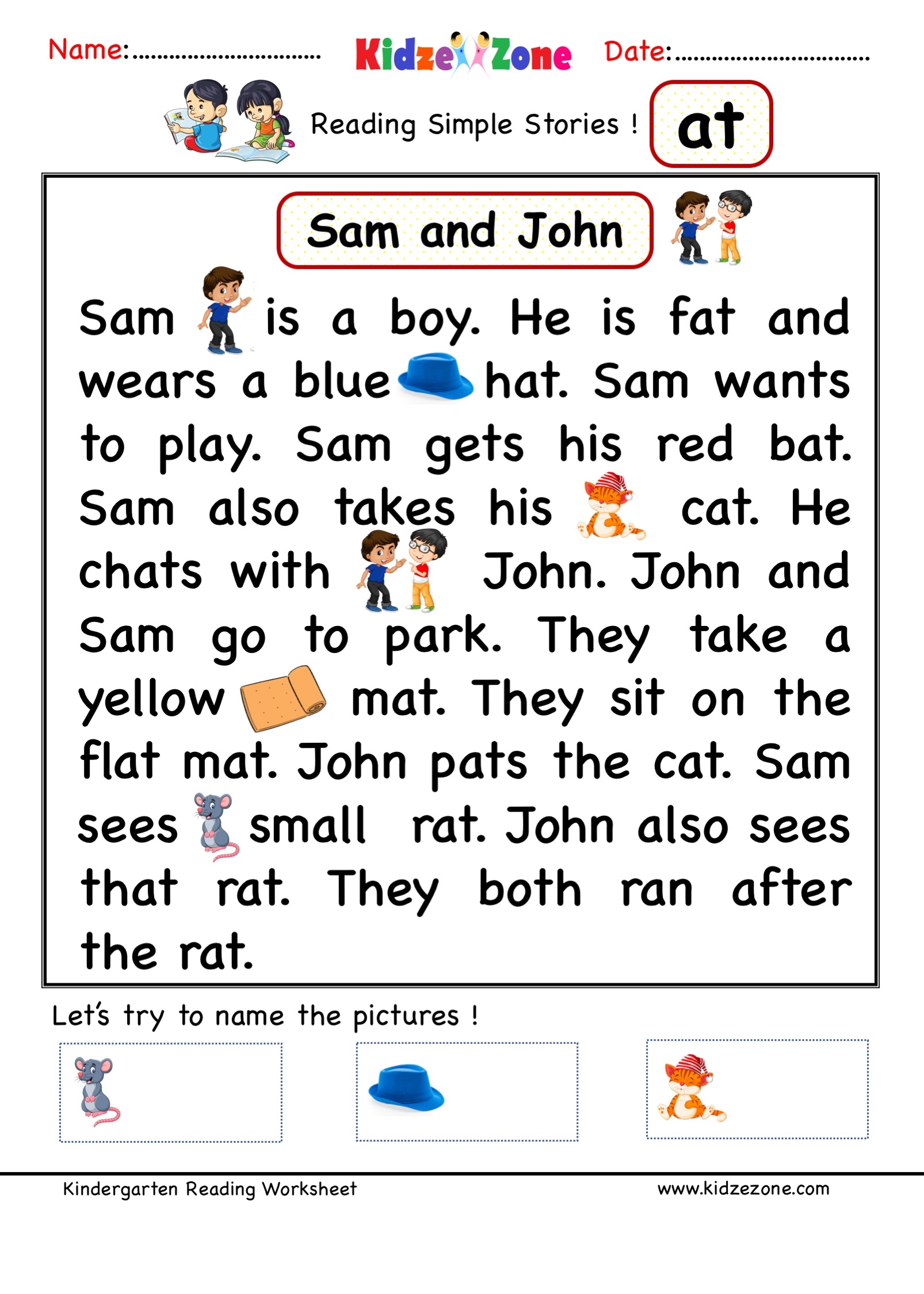 Fun Kindergarten Reading Comprehension Worksheets