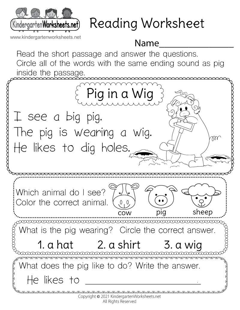 Kindergarten Reading Comprehension Worksheets Superstar Worksheets Worksheets Library
