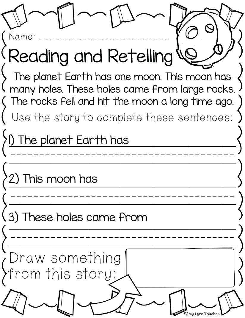 Kindergarten Space Themed Worksheets 100 Standards Aligned Printables Made By Teachers